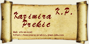 Kazimira Prekić vizit kartica